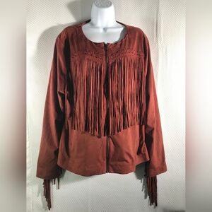 Idyllwind Terracotta Fringe Women's Jacket  Zize XXL